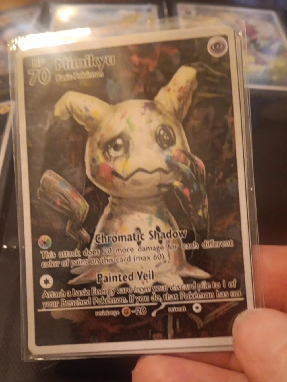 Mimikyu Painted Veil Chromatic Shadow Collector Card - Multicolor